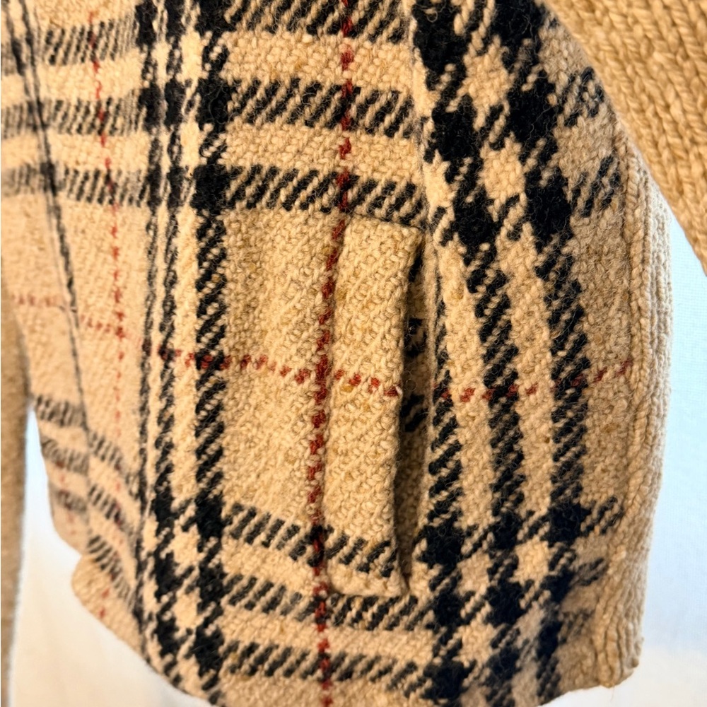 Burberry Camel Plaid Turtleneck Sweater with Black Check - Picture 6 of 9